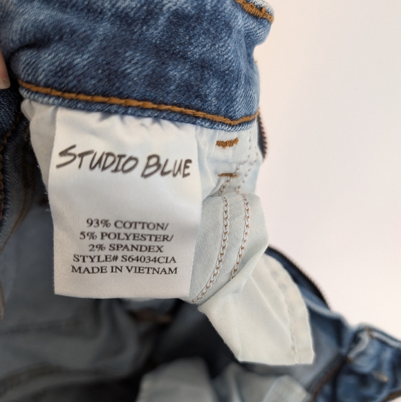 ✨4 for 12 Studio Blue Distressed Skinny Jeans Size 26 - Picture 6 of 6